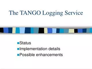The TANGO Logging Service