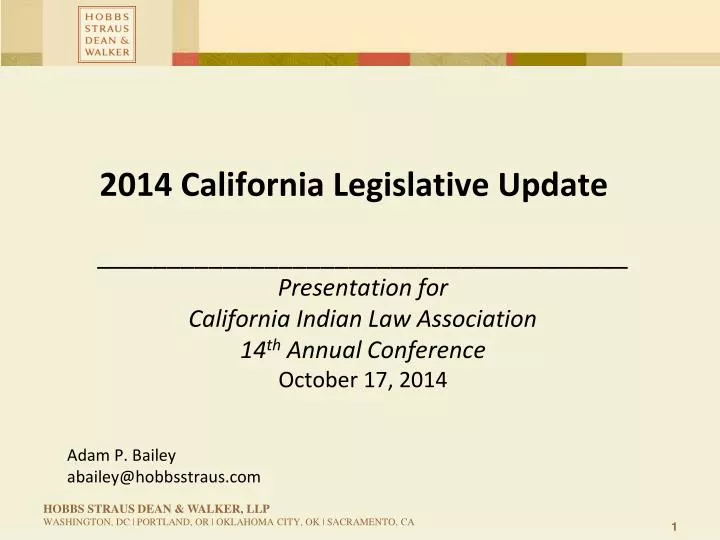 2014 california legislative update