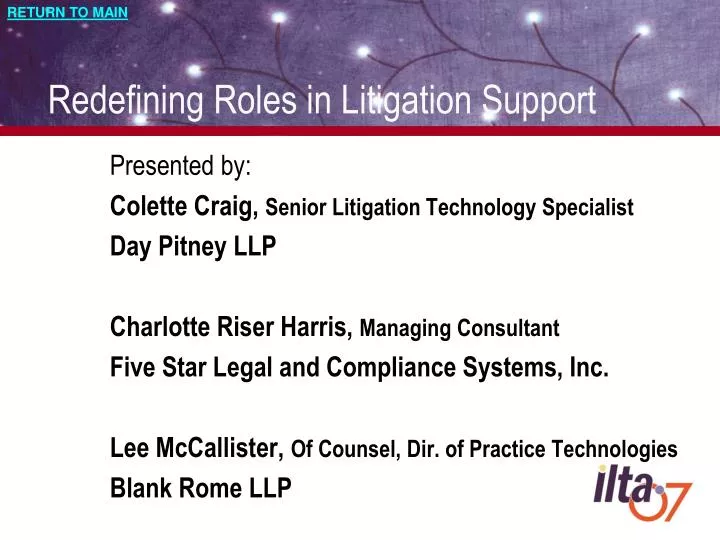 redefining roles in litigation support