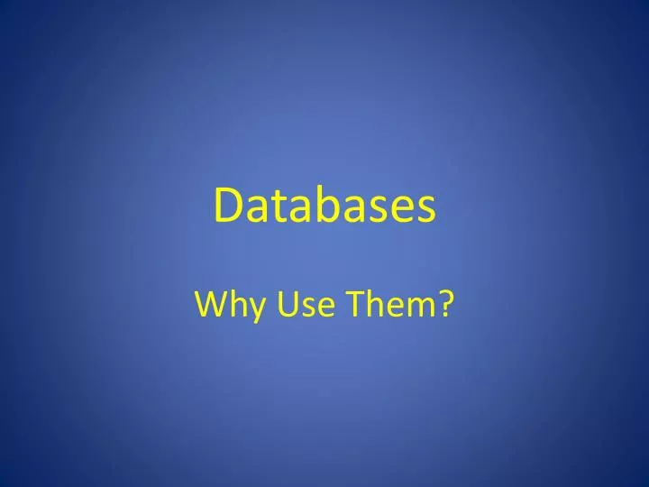 databases