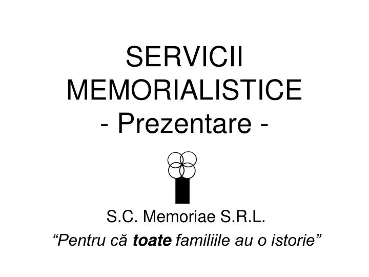 servicii memorialistice prezentare