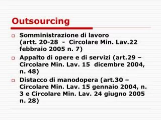outsourcing