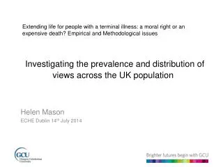 Investigating the prevalence and distribution of views across the UK population
