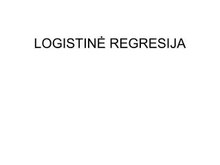 logistin regresija
