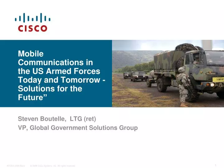 mobile communications in the us armed forces today and tomorrow solutions for the future