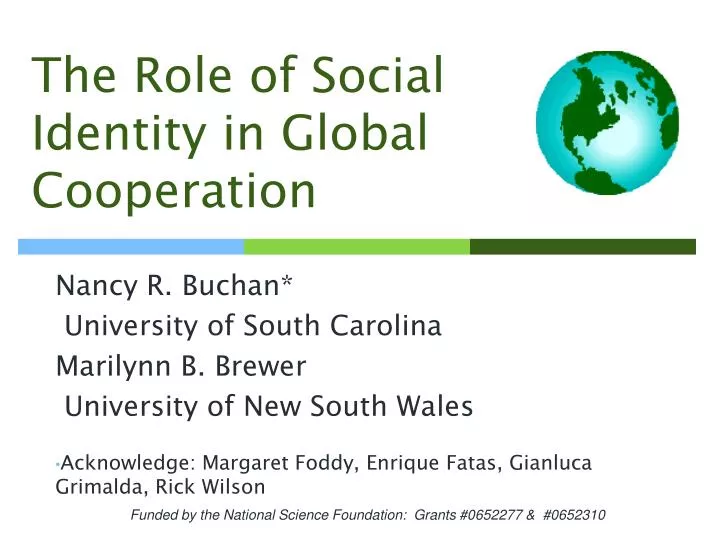 the role of social identity in global cooperation