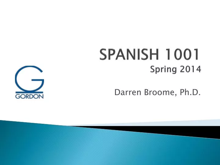 spanish 1001 spring 2014