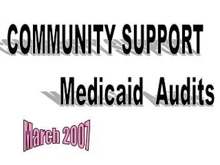 Medicaid Audits