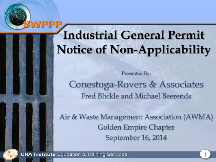 industrial general permit notice of non applicability
