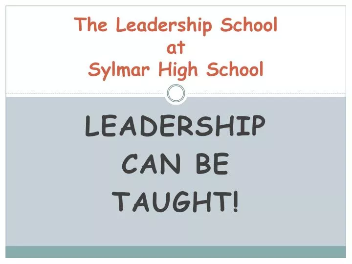 the leadership school at sylmar high school