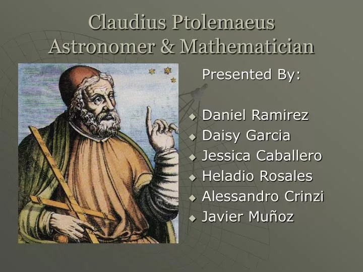 claudius ptolemaeus astronomer mathematician