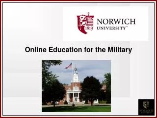 Online Education for the Military