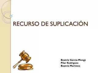 recurso de suplicaci n
