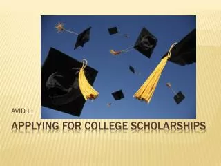 Applying for College scholarships
