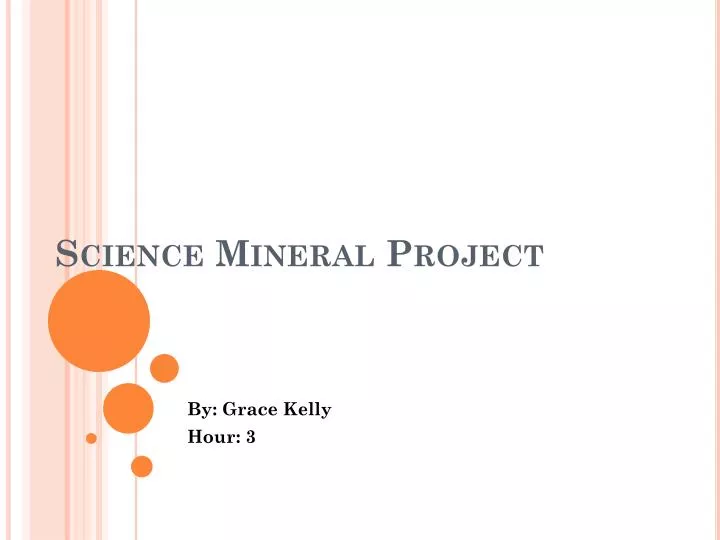 science mineral projec t