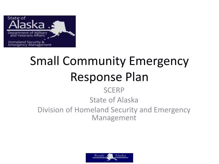 small community emergency response plan