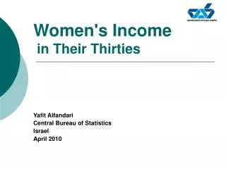 Women's Income in Their Thirties