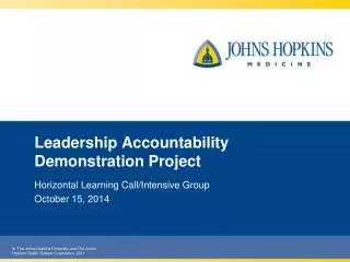 Leadership Accountability Demonstration Project