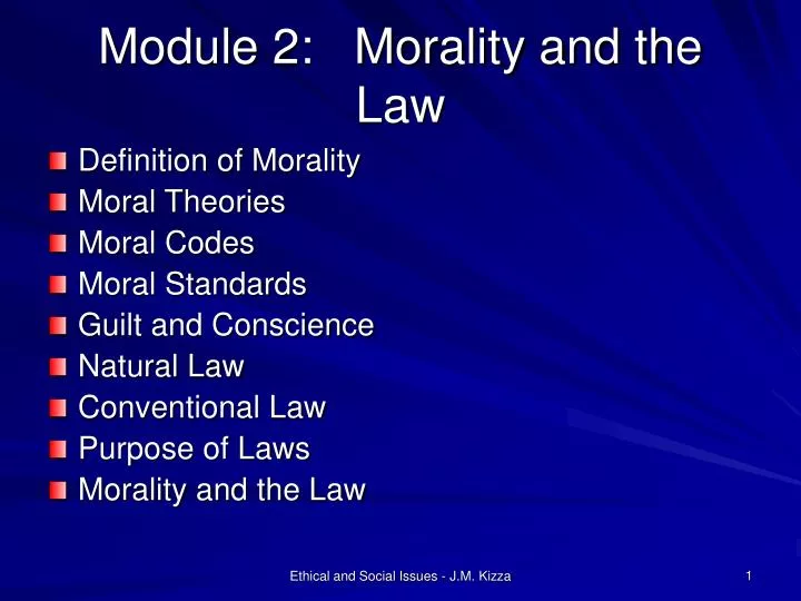 module 2 morality and the law