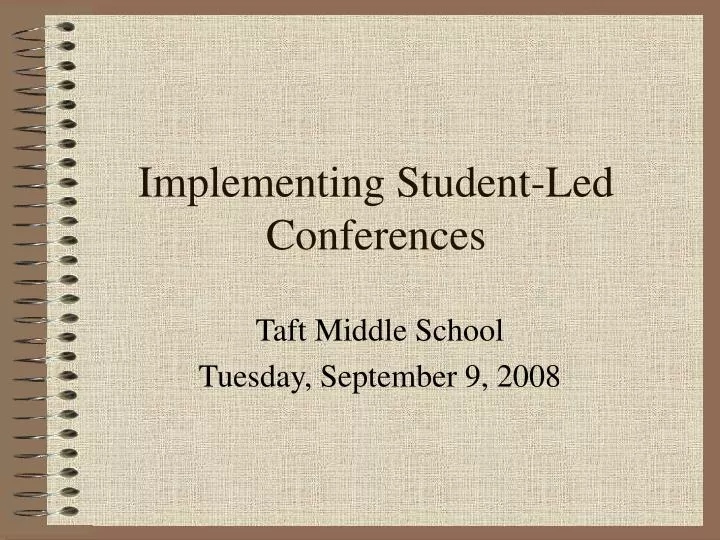 implementing student led conferences