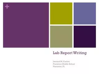 Lab Report Writing