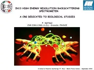 IN13 HIGH ENERGY RESOLUTION BACKSCATTERING SPECTROMETER: A CRG DEDICATED TO BIOLOGICAL STUDIES