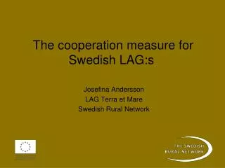 The cooperation measure for Swedish LAG:s