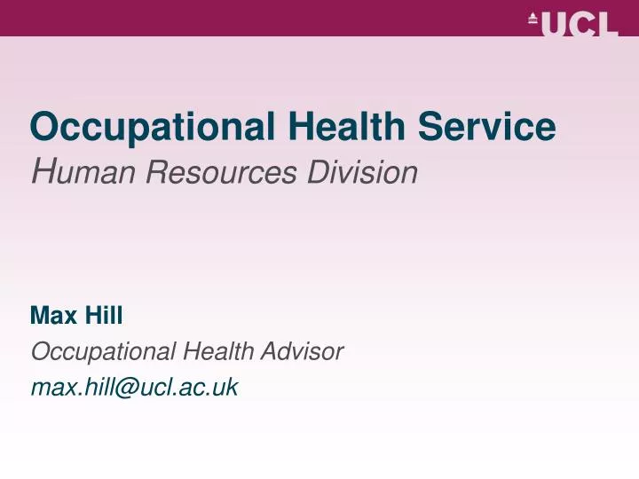 occupational health service h uman resources division