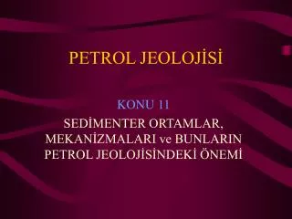 petrol jeoloj s