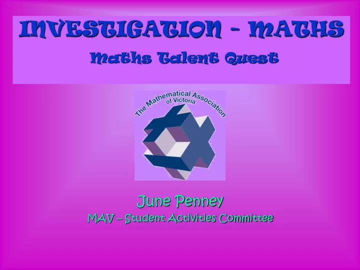 investigation maths maths talent quest