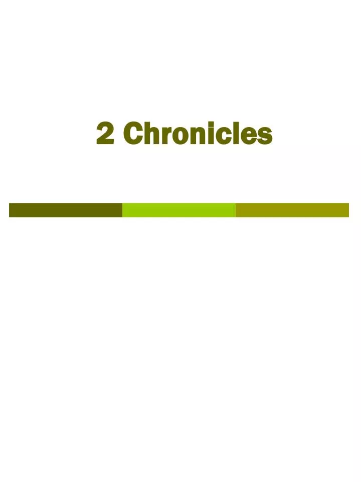 2 chronicles