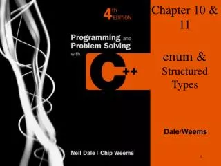 Chapter 10 &amp; 11 enum &amp; Structured Types