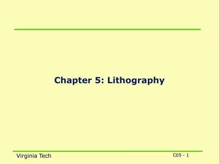 chapter 5 lithography