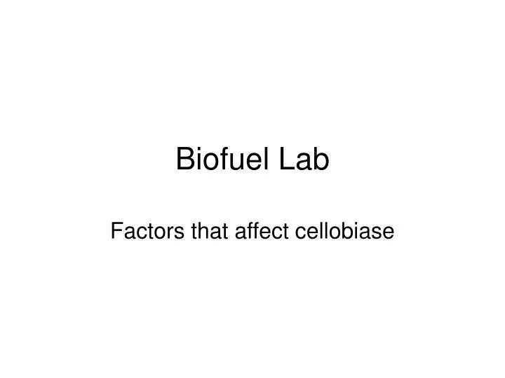 biofuel lab