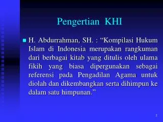 pengertian khi
