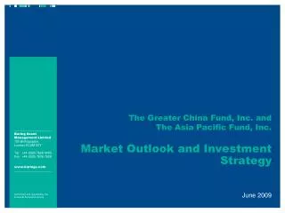 The Greater China Fund, Inc. and The Asia Pacific Fund, Inc.
