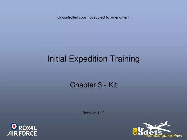 initial expedition training