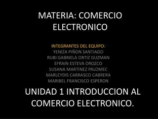 materia comercio electronico
