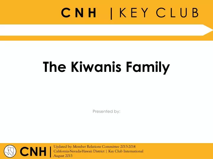 the kiwanis family