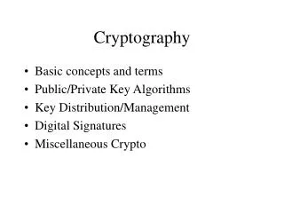 Cryptography