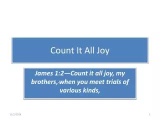 count it all joy