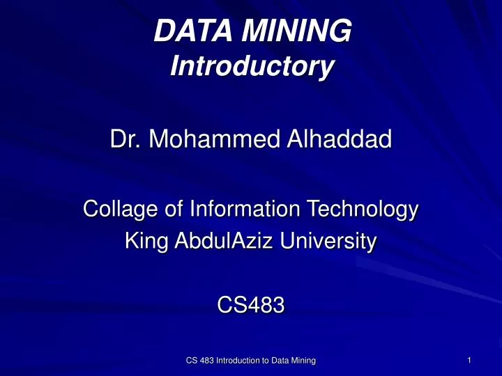 data mining introductory
