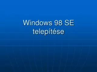 windows 98 se telep t se