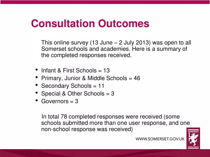 consultation outcomes