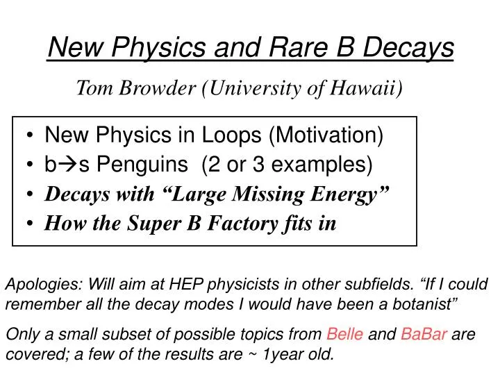new physics and rare b decays