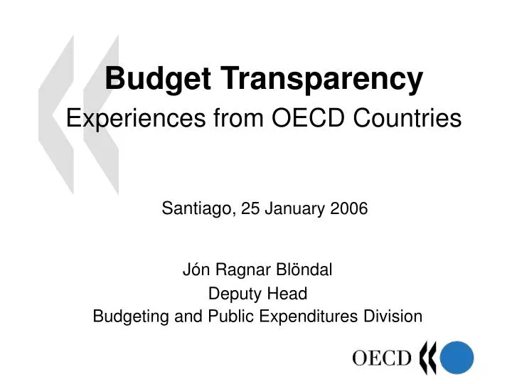budget transparency experience s from oecd countries