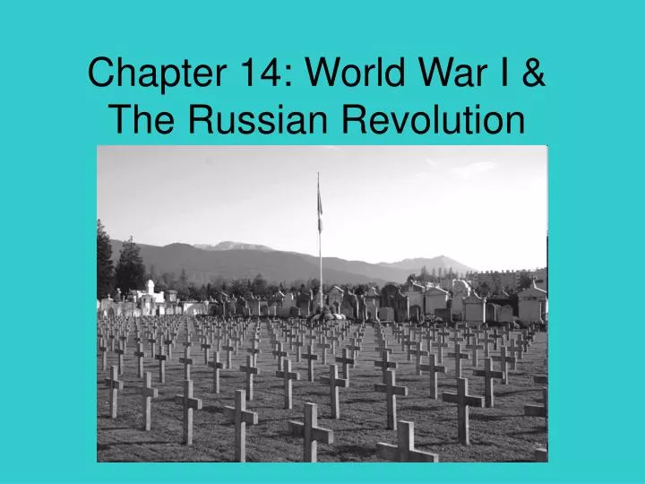 chapter 14 world war i the russian revolution