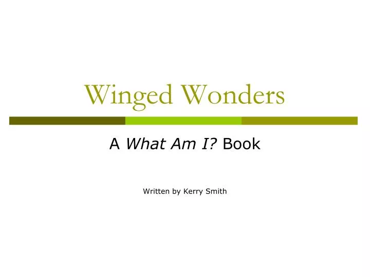 winged wonders