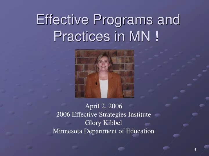 effective programs and practices in mn