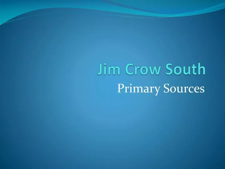 jim crow south